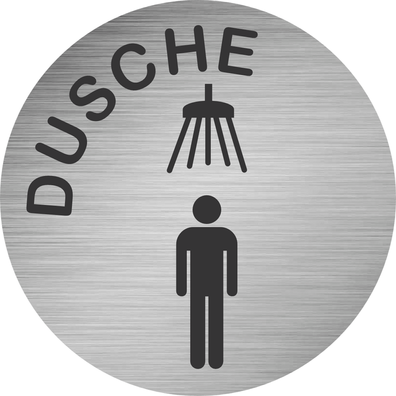 Piktogramm Edelstahl Dusche Herren 2