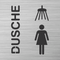 Piktogramm Edelstahl Dusche Damen 2