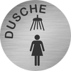 Piktogramm Edelstahl Dusche Damen 2