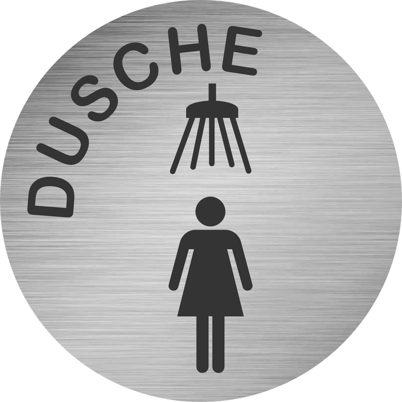 Piktogramm Edelstahl Dusche Damen 2