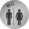 Piktogramm Edelstahl WC Damen und Herren 2