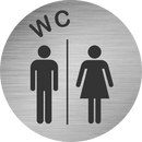 Piktogramm Edelstahl WC Damen und Herren 2
