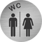 Piktogramm Edelstahl WC Damen und Herren 2