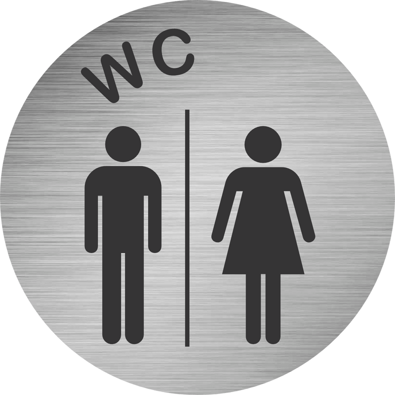 Piktogramm Edelstahl WC Damen und Herren 2