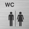 Piktogramm Edelstahl WC Damen und Herren 2