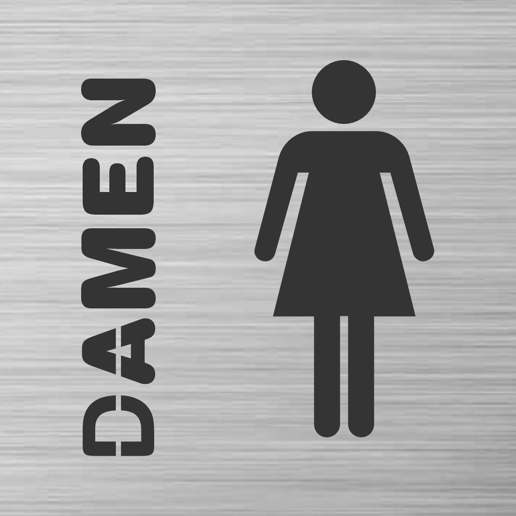 Piktogramm Damen 2 eckig