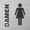 Piktogramm Edelstahl WC Damen 2