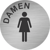 Piktogramm Edelstahl WC Damen 2