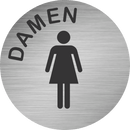 Piktogramm Edelstahl WC Damen 2