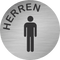Piktogramm Edelstahl WC Herren 2