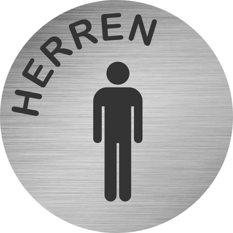 Piktogramm Edelstahl WC Herren 2
