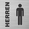 Piktogramm Edelstahl WC Herren 2