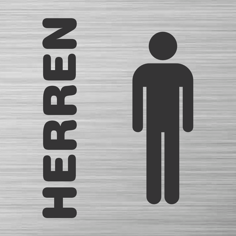 Piktogramm Edelstahl WC Herren 2