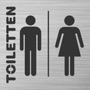 Piktogramm Edelstahl Toiletten Damen und Herren 3