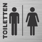 Piktogramm Edelstahl Toiletten Damen und Herren 3