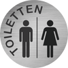 Piktogramm Edelstahl Toiletten Damen und Herren 3