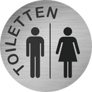 Piktogramm Edelstahl Toiletten Damen und Herren 3