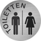 Piktogramm Edelstahl Toiletten Damen und Herren 3