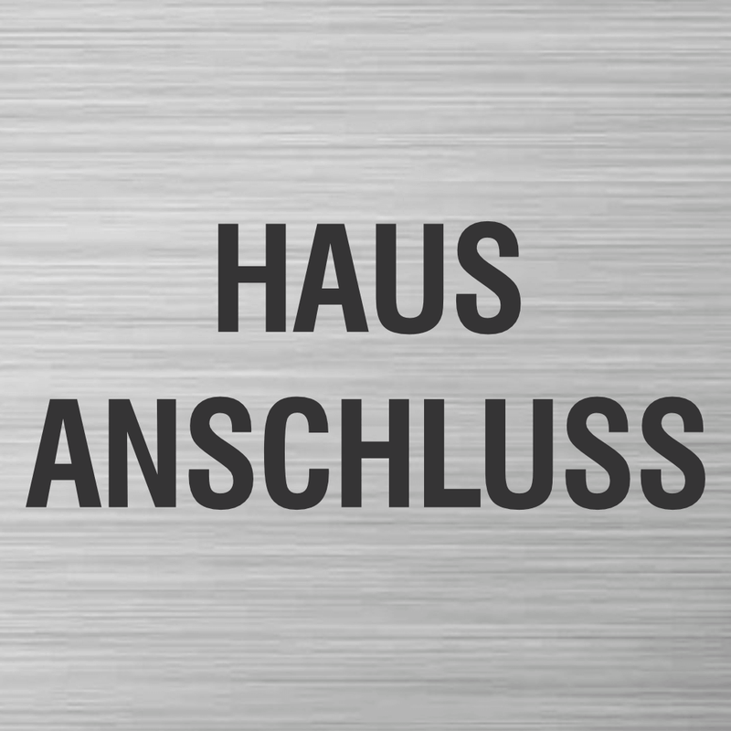Piktogramm Edelstahl Hausanschluss