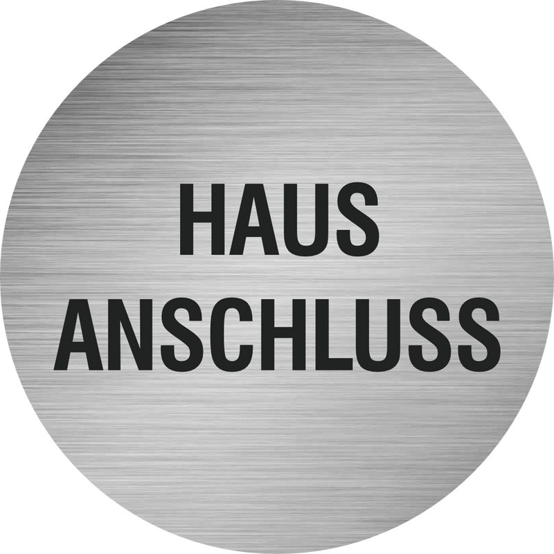 Piktogramm Edelstahl Hausanschluss