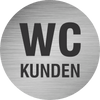 Piktogramm Edelstahl WC Kunden