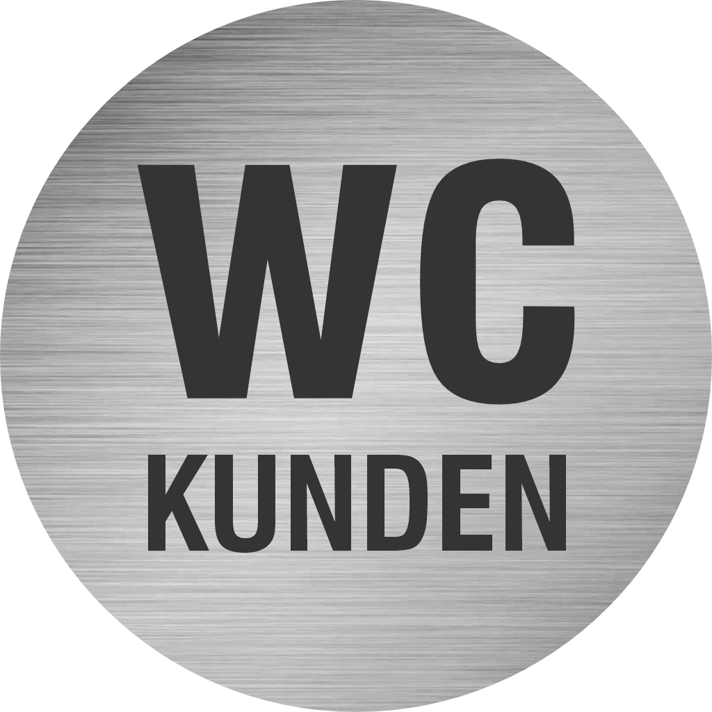 Piktogramm Edelstahl WC Kunden