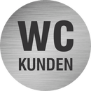 Piktogramm Edelstahl WC Kunden