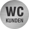Piktogramm Edelstahl WC Kunden