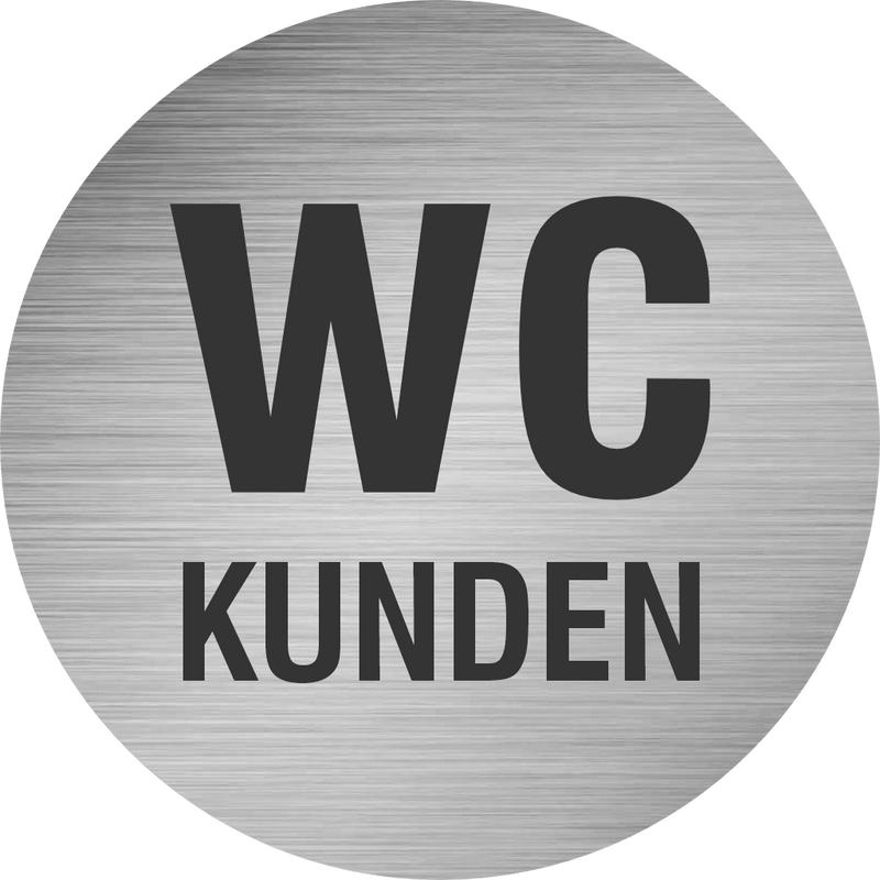 Piktogramm Edelstahl WC Kunden