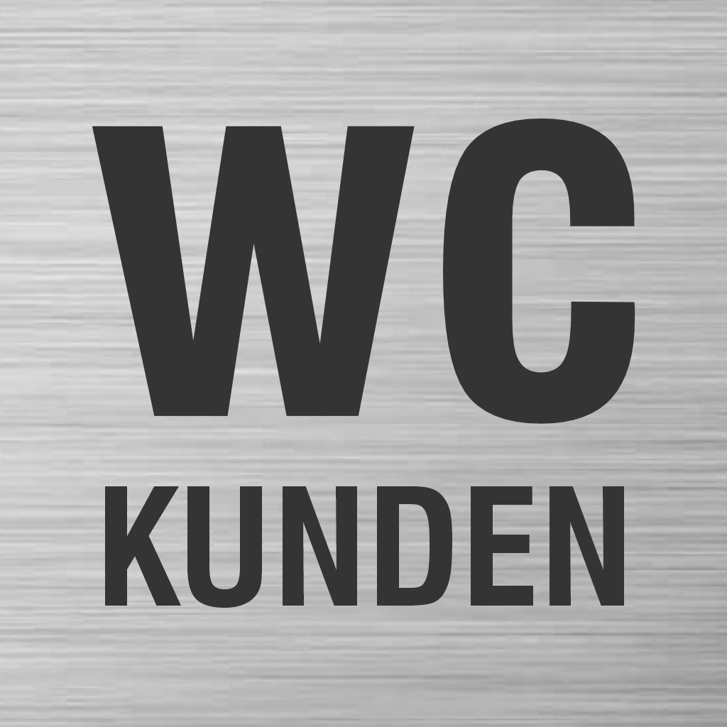 Piktogramm Edelstahl WC Kunden