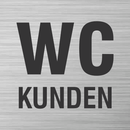 Piktogramm Edelstahl WC Kunden