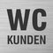 Piktogramm Edelstahl WC Kunden