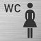 Piktogramm Edelstahl WC Damen 3
