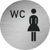 Piktogramm Edelstahl WC Damen 3