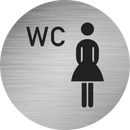 Piktogramm Edelstahl WC Damen 3