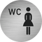 Piktogramm Edelstahl WC Damen 3