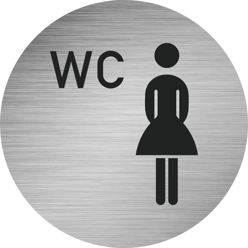 Piktogramm Edelstahl WC Damen 3