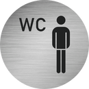 Piktogramm Edelstahl WC Herren 3