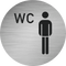 Piktogramm Edelstahl WC Herren 3