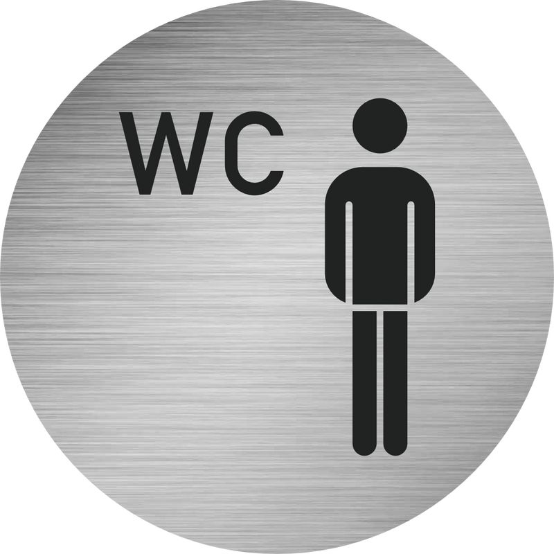 Piktogramm Edelstahl WC Herren 3