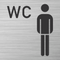 Piktogramm Edelstahl WC Herren 3