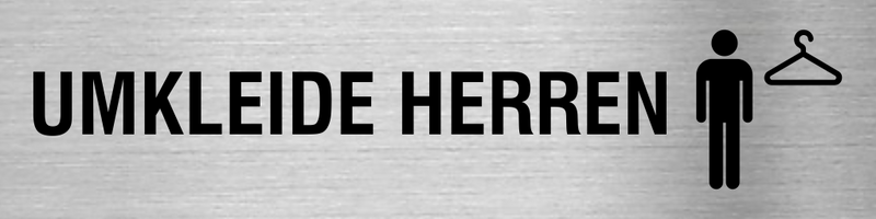 Pikto Umkleide Herren Text Edelstahl