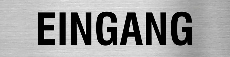 Piktogramm Eingang Edelstahl