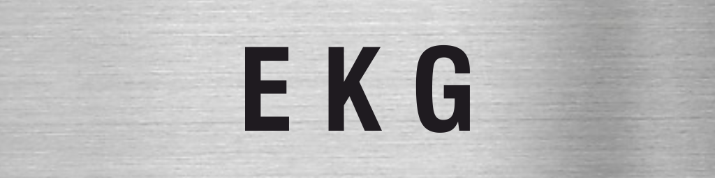Piktogramm EKG Edelstahl  EKG rechteckig