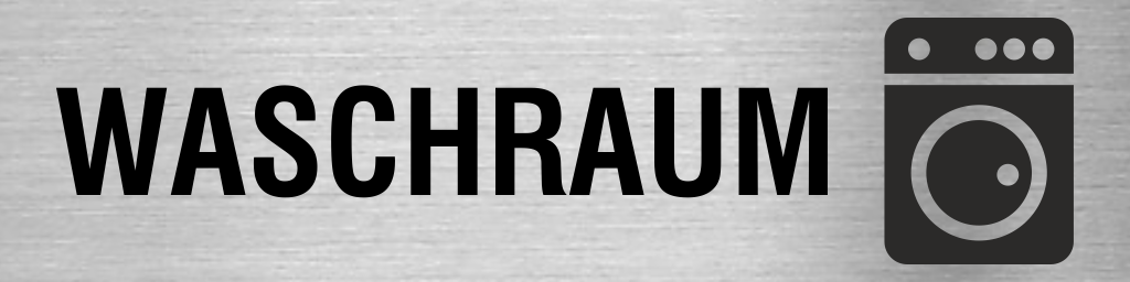 Piktogramm Waschküche aus Edelstahl