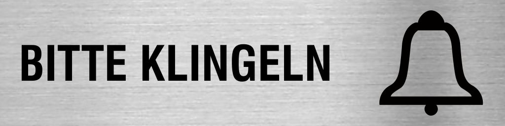 Piktogramme Bitte Klingeln Edelstahl