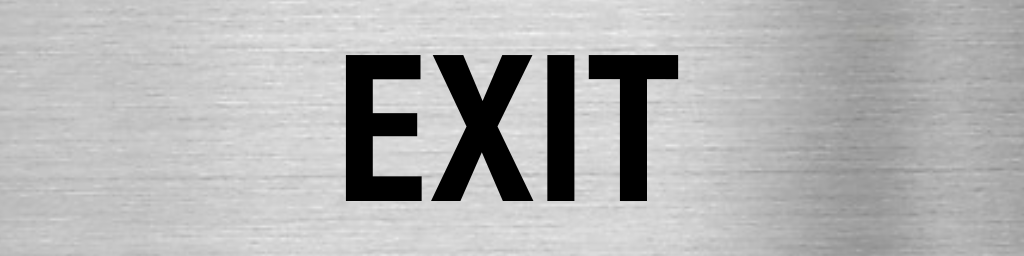 Piktogramm Exit Edelstahl