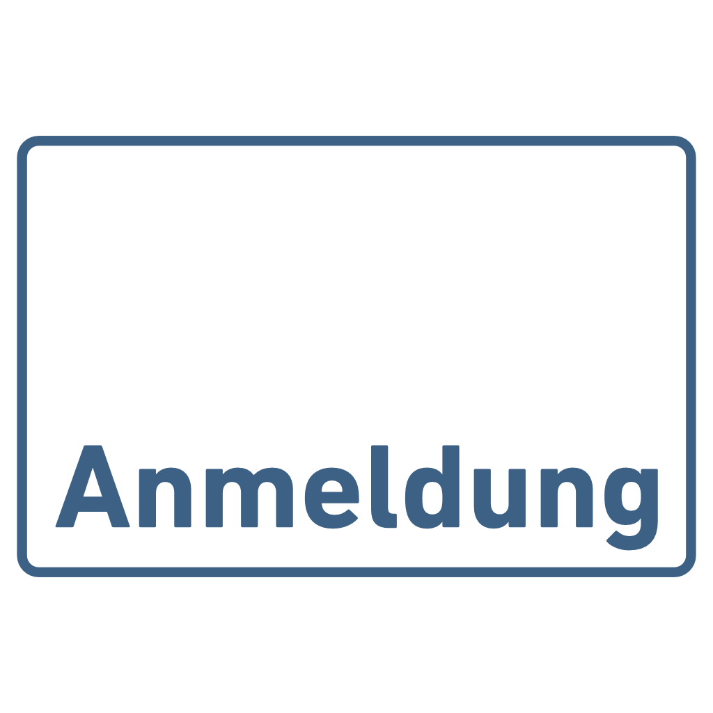 Anmeldung Praxis Schilder aus Acrylglas - Folienaufkleber in 130 x 200 mm