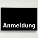 Anmeldung-Praxisschilder-Acryl-Folie in 130 x 200 mm-Praxisschild