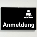 Anmeldung-Praxisschilder-Acryl-Folie in 130 x 200 mm-Praxisschild
